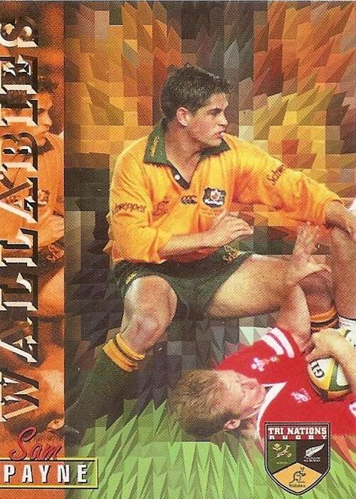 SAM PAYNE - RUGBY 1997 TRADING CARD  COLLECTION by PANINI -  `BASE` TRADING CARD 71