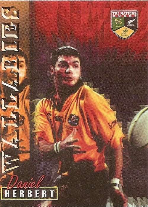 DANIEL HERBERT - RUGBY 1997 TRADING CARD  COLLECTION by PANINI -  `BASE` TRADING CARD 63