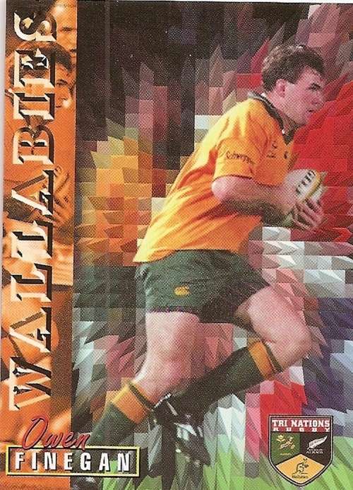 OWEN FINEGAN - RUGBY 1997 TRADING CARD  COLLECTION by PANINI -  `BASE` TRADING CARD 57