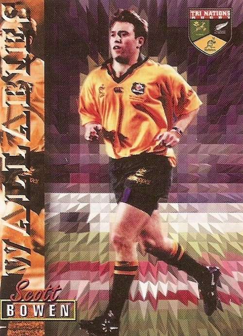 SCOTT BOWEN - RUGBY 1997 TRADING CARD  COLLECTION by PANINI - `BASE` TRADING CARD 51