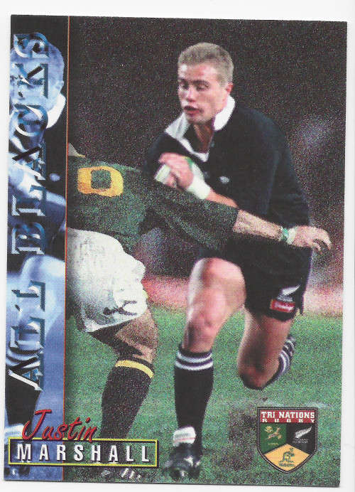 JUSTIN MARSHALL - RUGBY 1997 COLLECTION by PANINI - VERY RARE `BASE` TRADING CARD 43