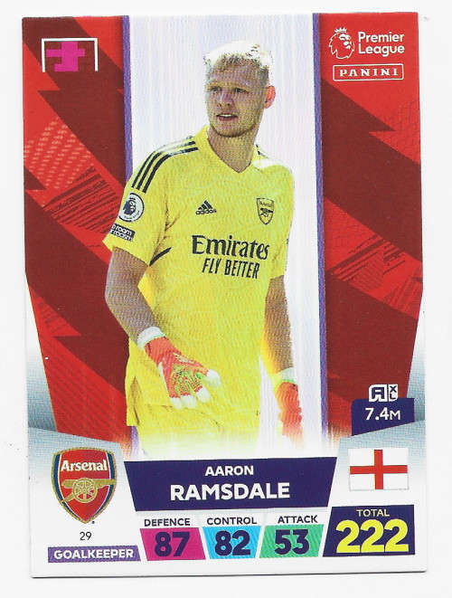 AARON RAMSDALE - PANINI  English Premier League 2022/23 - MISSING `BASE` TRADING CARD 29
