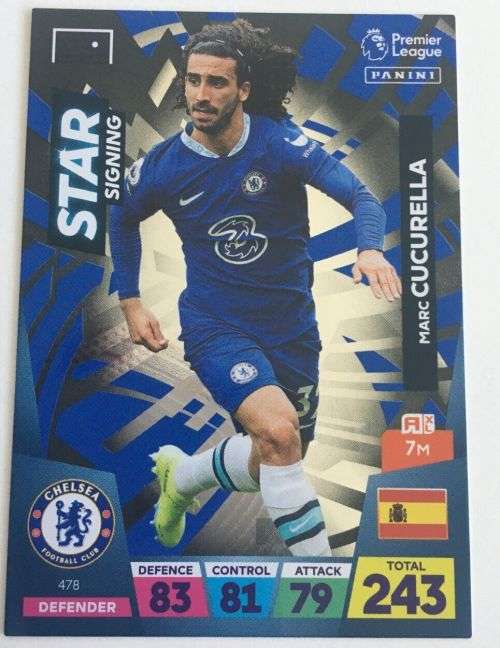 MARC CUCURELLA - PANINI  English Premier League 2022/23 - `STAR SIGNING` TRADING CARD 478