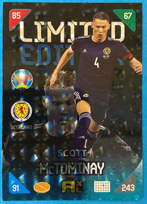 SCOTT McTOMINAY -  `PANINI EURO 2020` 2021 KICK OFF - FOIL `LIMITED EDITION` TRADING CARD