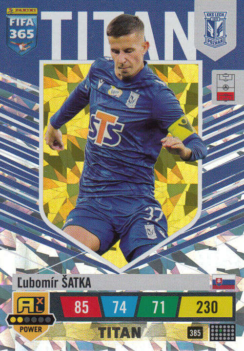 LUBOMIR SATKA - PANINI `FIFA 365 COLLECTION` 2023 - `TITAN` FOIL TRADING CARD 385
