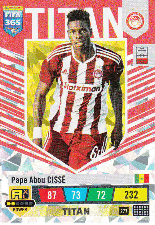 PAPA A CISSE - PANINI `FIFA 365 COLLECTION` 2023 - `TITAN` FOIL TRADING CARD 277