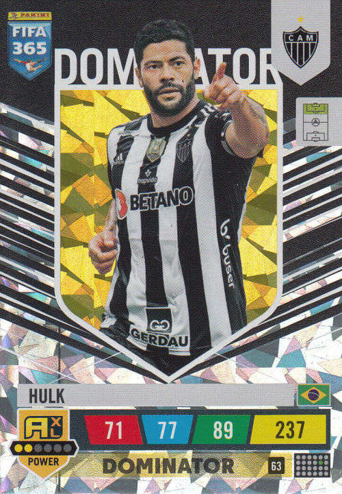 HULK - PANINI `FIFA 365 COLLECTION` 2023 - `DOMINATOR` FOIL TRADING CARD 63