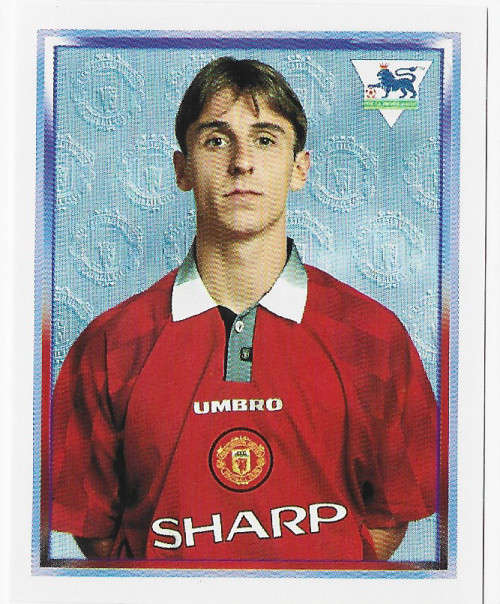 GARY NEVILLE - MERLIN Premier League Sticker collection 1998 - RARE `STICKER` 343