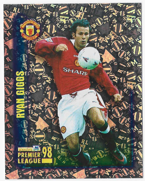RYAN GIGGS - MERLIN Premier League Sticker collection 1998 - RARE FOIL`STICKER` 359