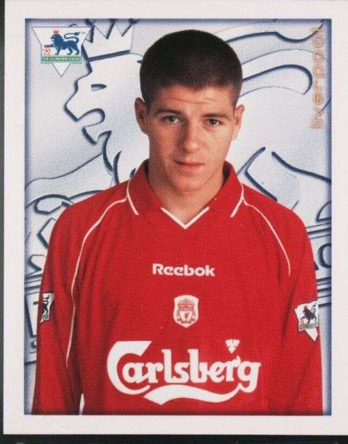 STEVEN GERARD - MERLIN `PREMIER LEAGUE` 2001 - RARE `STICKER` 153