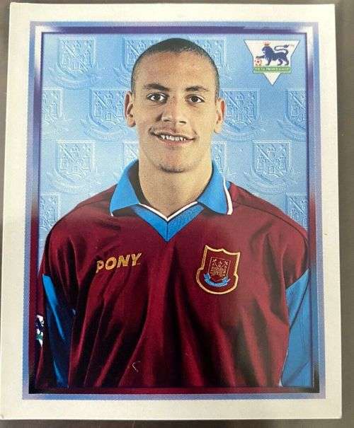 RIO FERDINAND (West Ham)  - MERLIN Premier League sticker collection 1998 - ROOKIE`STICKER` 468