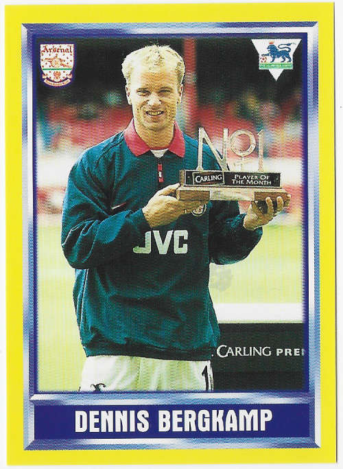 DENNIS BERGKAMP (Arsenal FC) - MERLIN Premier League sticker collection 1998 - RARE`STICKER` 250
