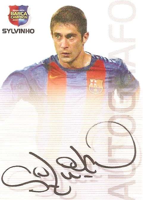 SILVINHO -`BARCELONA AUTOGRAFO` 2004/05 CAMPEON COLLECTION - RARE `PRINTED AUTOGRAPH` CARD