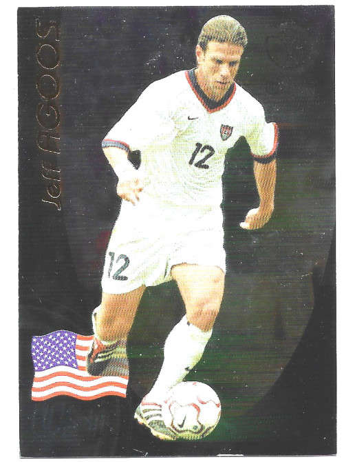 JEFF AGOOS (USA) - PANINI `FIFA WORLD CUP 2002`KOREA - RARE`FOIL` TRADING CARD U23