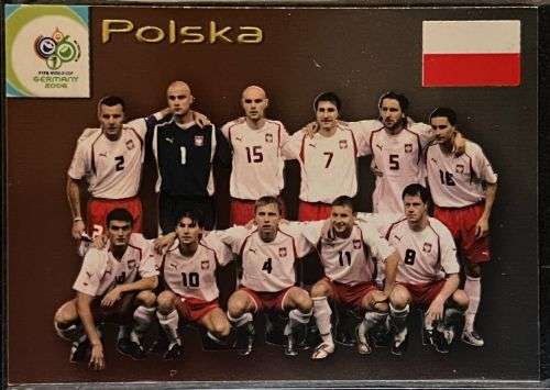 POLAND - PANINI `WORLD CUP 2006 GERMANY` PREMIUM  - RARE TEAM FOIL TRADING CARD 27