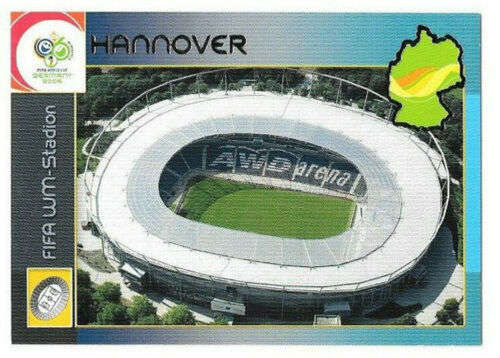 HANNOVER - PANINI `WORLD CUP 2006 GERMANY` PREMIUM  - RARE `STADIUM` TRADING CARD 197