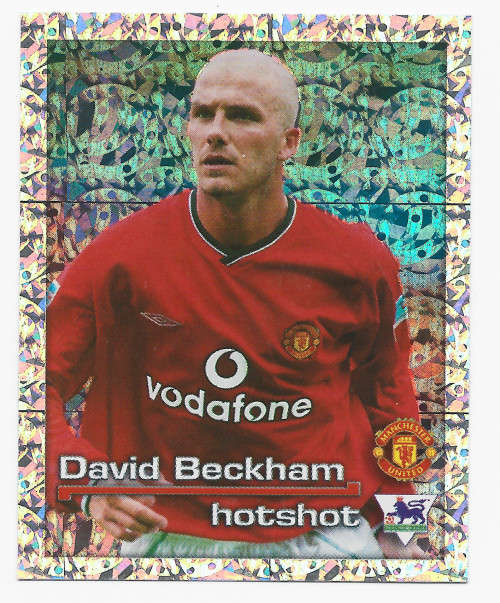 DAVID BECKHAM - MERLIN Premier League Sticker collection 2001 - RARE `STICKER` 127