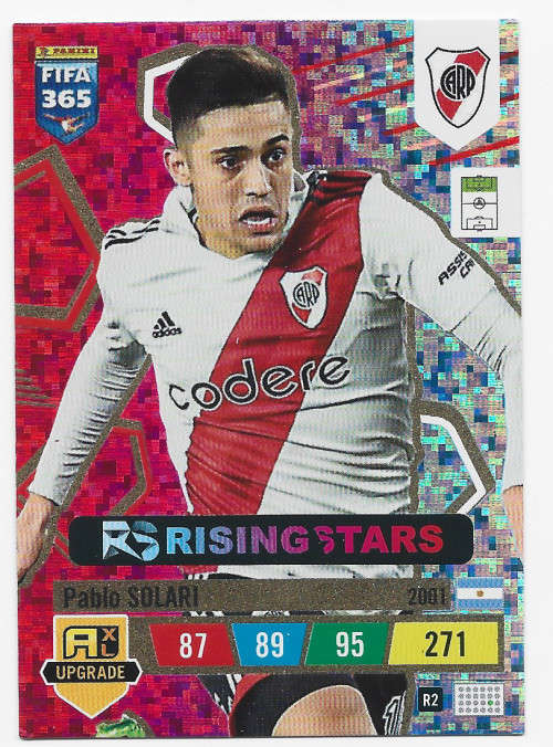 PABLO SOLARI - PANINI `FIFA 365 UPDATE COLLECTION` 2023 -`RISING STAR` FOIL TRADING CARD R2