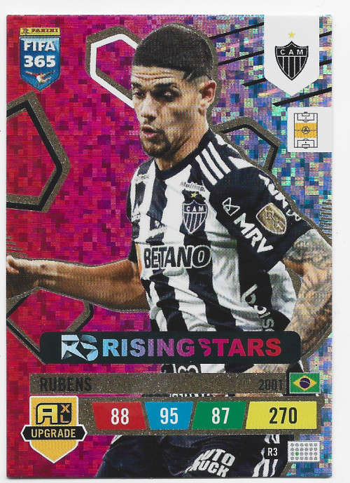 RUBENS - PANINI `FIFA 365 UPDATE COLLECTION` 2023 -`RISING STAR` FOIL TRADING CARD R3