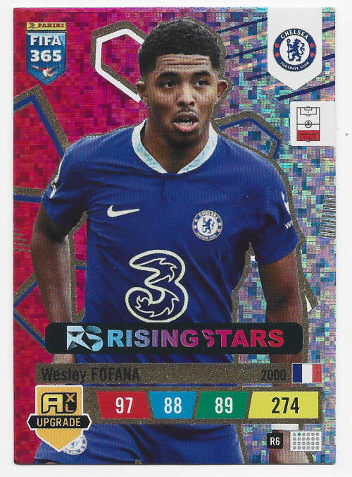 WESLEY FOFANA (Chelsea) - PANINI `FIFA 365 UPDATE COLLECTION` 2023 -`RISING STAR`TRADING CARD R3