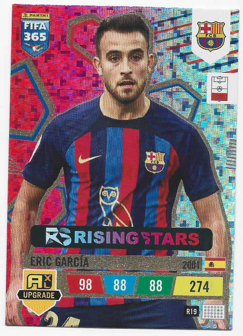 ERIC GARCIA (Barcelona) - PANINI `FIFA 365 UPDATE COLLECTION` 2023 -`RISING STAR`TRADING CARD R19