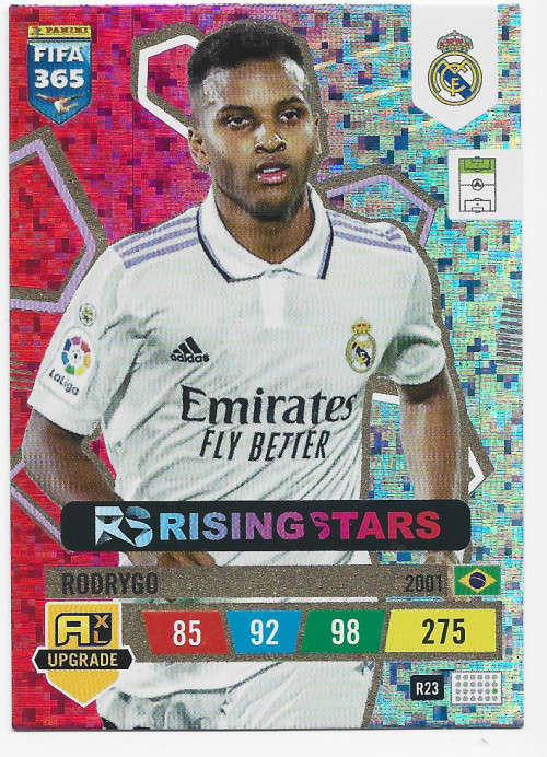 RODRYGO (Real Madrid) - PANINI `FIFA 365 UPDATE COLLECTION` 2023 -`RISING STAR`TRADING CARD R23