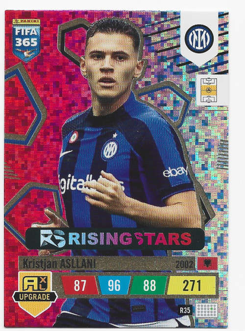 KRISTJAN ASLLANI (Inter) - PANINI `FIFA 365 UPDATE COLLECTION` 2023 -`RISING STAR`TRADING CARD R35