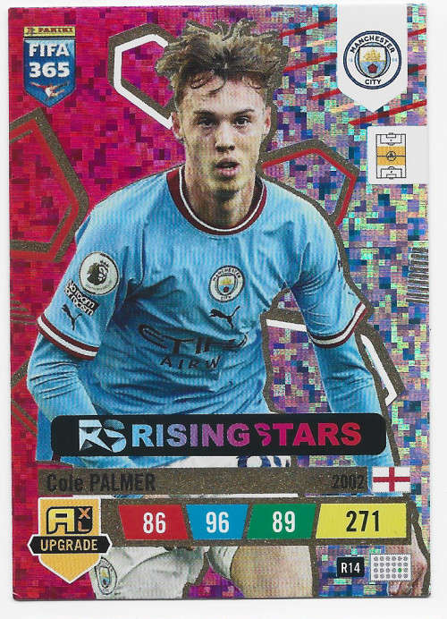 COLE PALMER (Man. City) - PANINI `FIFA 365 UPDATE COLLECTION` 2023 -`RISING STAR`TRADING CARD R14