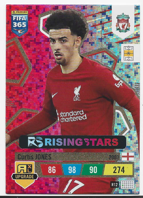 CURTIS JONES (Liverpool) - PANINI `FIFA 365 UPDATE COLLECTION` 2023 -`RISING STAR`TRADING CARD R12