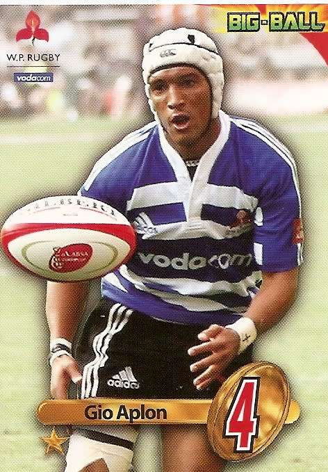 BIG BALL 2010 RUGBY COLLECTION - GIO APLON BASE TRADING CARD WP16