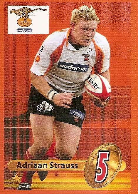 ADRIAAN STRAUSS (Cheetah`s) - BIG BALL RUGBY COLLECTION  2009 - BASE TRADING CARD