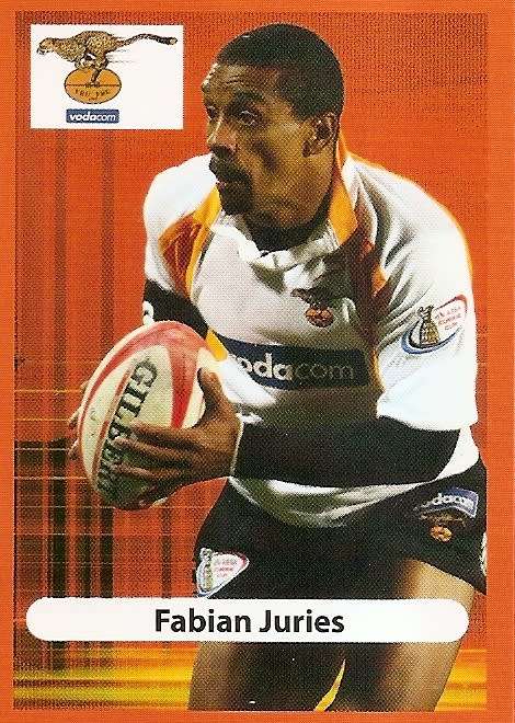 FABIAN JURIES (Cheetah`s) - BIG BALL RUGBY COLLECTION  2009 - BASE TRADING CARD