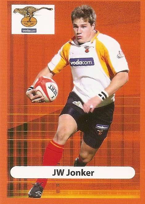 JW JONKER (Cheetah`s) - BIG BALL RUGBY COLLECTION  2009 - BASE TRADING CARD