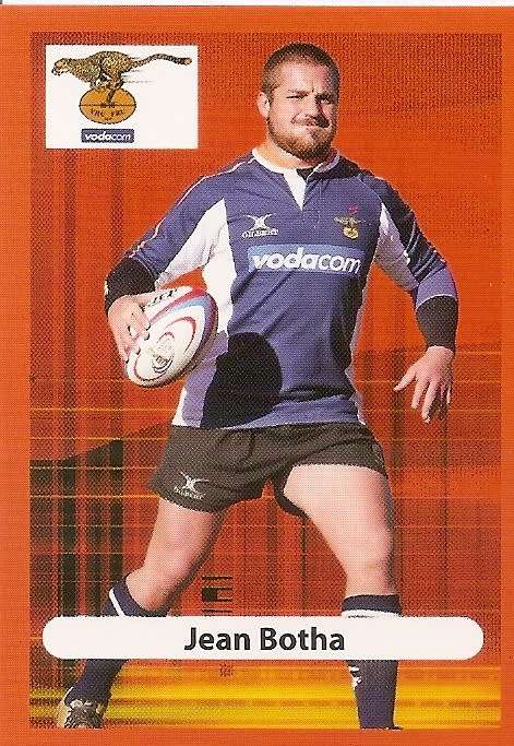 JEAN BOTHA (Cheetah`s) - BIG BALL RUGBY COLLECTION  2009 - BASE TRADING CARD