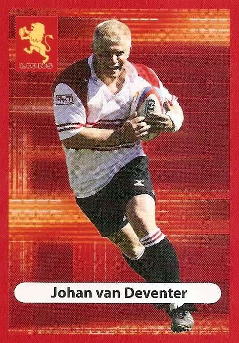 JOHAN VAN DEVENTER (Lions) - BIG BALL RUGBY COLLECTION  2009 -  BASE TRADING CARD