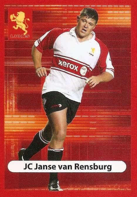 JC JANSE V RENSBURG (Lions) - BIG BALL RUGBY COLLECTION  2009 -  BASE TRADING CARD