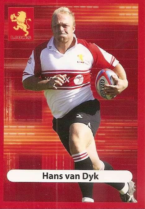 HANS VAN DYK (Lions) - BIG BALL RUGBY COLLECTION  2009 -  BASE TRADING CARD