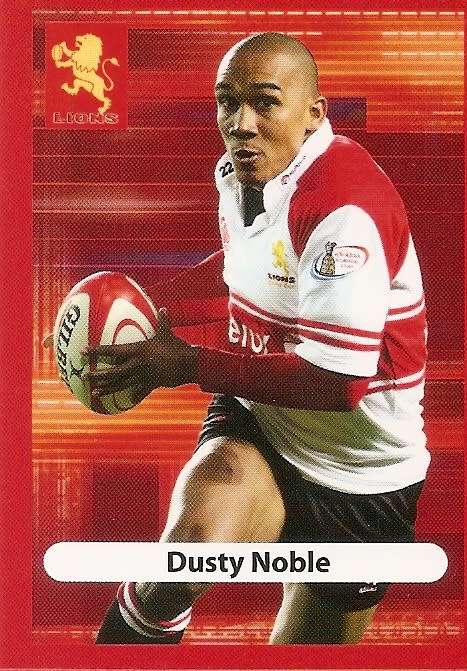 DUSTY NOBLE (Lions) - BIG BALL RUGBY COLLECTION  2009 -  BASE TRADING CARD
