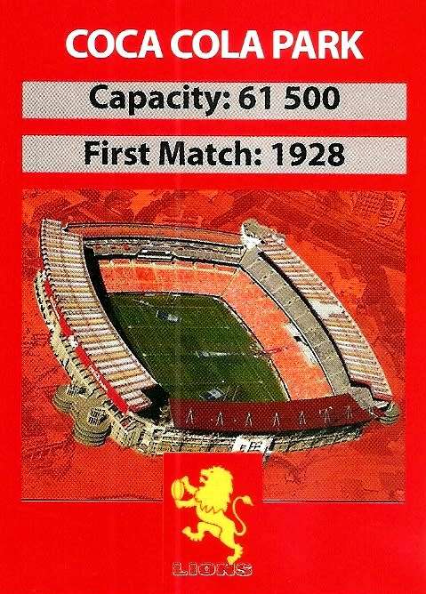 LIONS STADIUM - BIG BALL RUGBY COLLECTION  2009 -  `STADIUM` BASE TRADING CARD