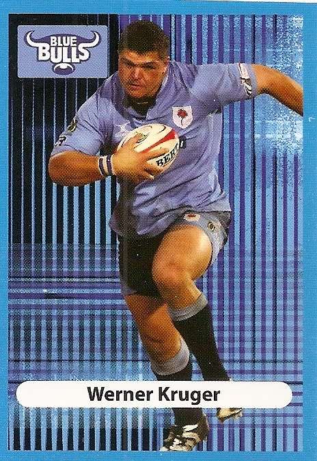 WERNER KRUGER (Bulls) - BIG BALL RUGBY COLLECTION  2009 -  BASE TRADING CARD