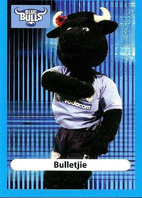 BULLETJIE (Bulls) - BIG BALL RUGBY COLLECTION  2009 -  `MASCOT` BASE TRADING CARD
