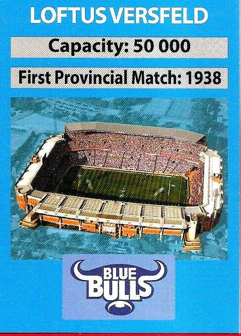 LOFTUS (Bulls) - BIG BALL RUGBY COLLECTION  2009 -  `STADIUM` BASE TRADING CARD