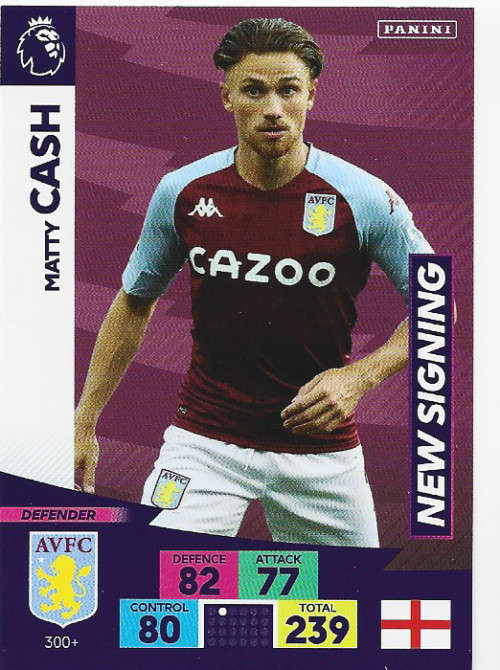 MATTY CASH (ASTON VILLA) - EPL ADRENALYN `PLUS` 2020/2021 - `NEW SIGNING` TRADING CARD