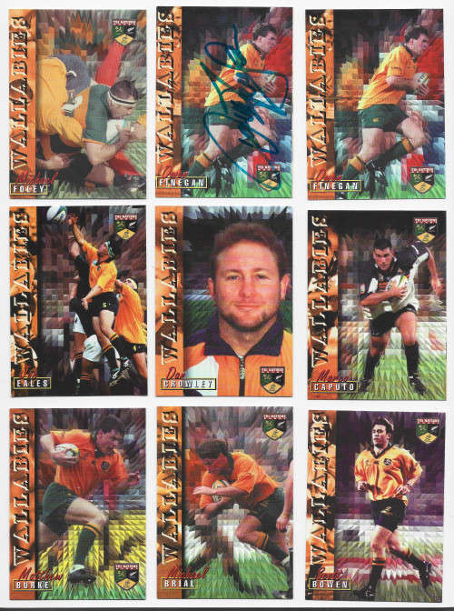 AUSTRALIA - PANINI RUGBY CARD COLLECTION 1997 - Complete Set of 29 Trading Cards - 4 Signed card