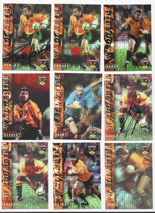 AUSTRALIA - PANINI RUGBY CARD COLLECTION 1997 - Complete Set of 29 Trading Cards - 4 Signed card