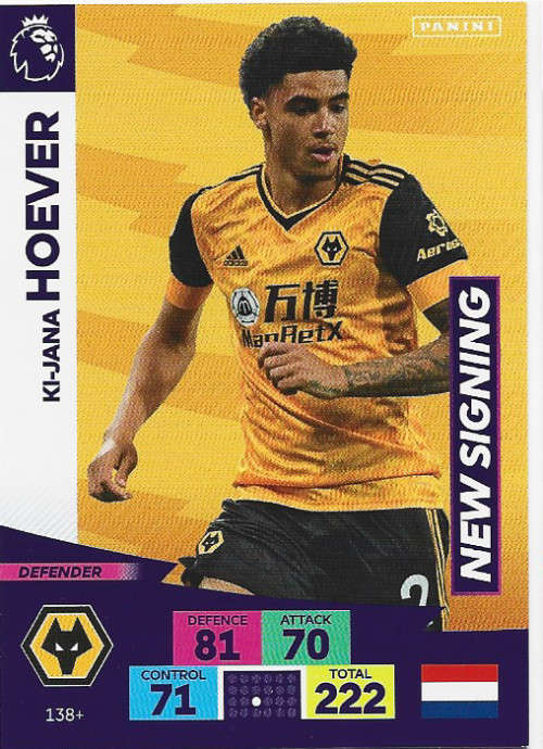 KI JANA HOEVER (Wolves) - EPL ADRENALYN `PLUS` 2020/2021 - `NEW SIGNING` TRADING CARD