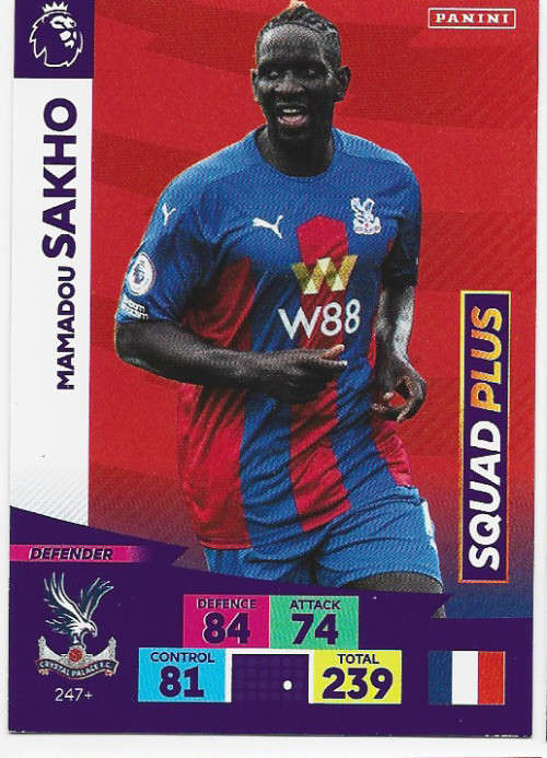 MAMADOU SAKHO (Crystal Palace) - EPL ADRENALYN `PLUS` 2020/2021 - `NEW SIGNING` TRADING CARD