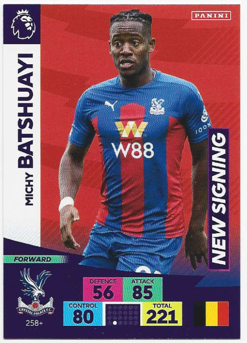 MICHY BATSHUAYI (Crystal Palace) - EPL ADRENALYN `PLUS` 2020/2021 - `NEW SIGNING` TRADING CARD