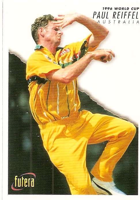 PAUL REIFFEL - 1996 FUTERA CRICKET WORLD CUP COLLECTION - BASE TRADING CARD 22