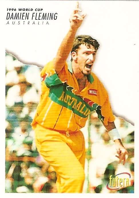 DAMIEN FLEMING - 1996 FUTERA CRICKET WORLD CUP COLLECTION - BASE TRADING CARD 41